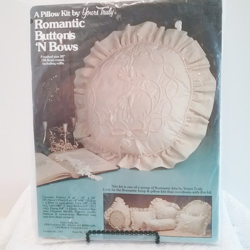 Vintage 1983 Yours Truly pillow kit